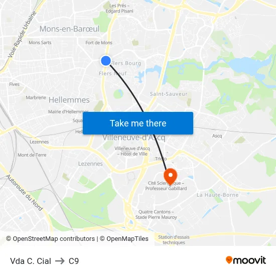 Vda C. Cial to C9 map