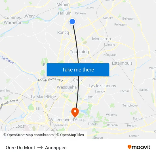 Oree Du Mont to Annappes map