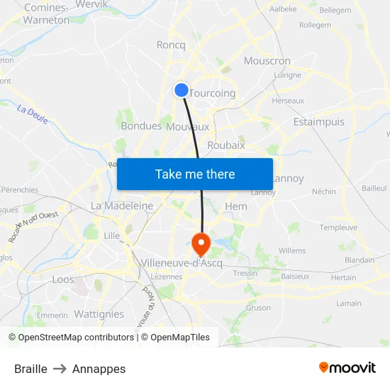 Braille to Annappes map