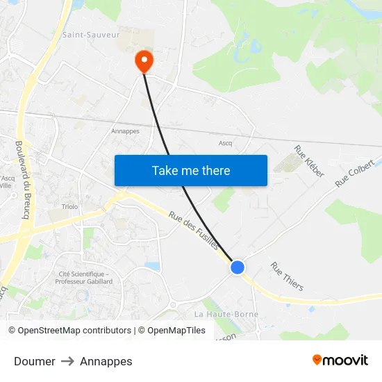 Doumer to Annappes map