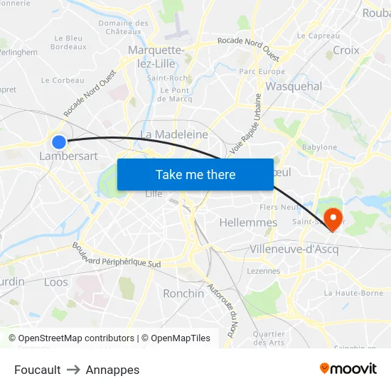 Foucault to Annappes map