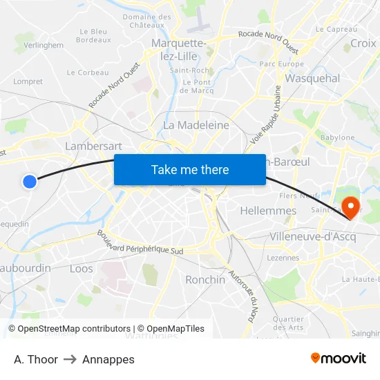 A. Thoor to Annappes map