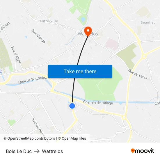 Bois Le Duc to Wattrelos map