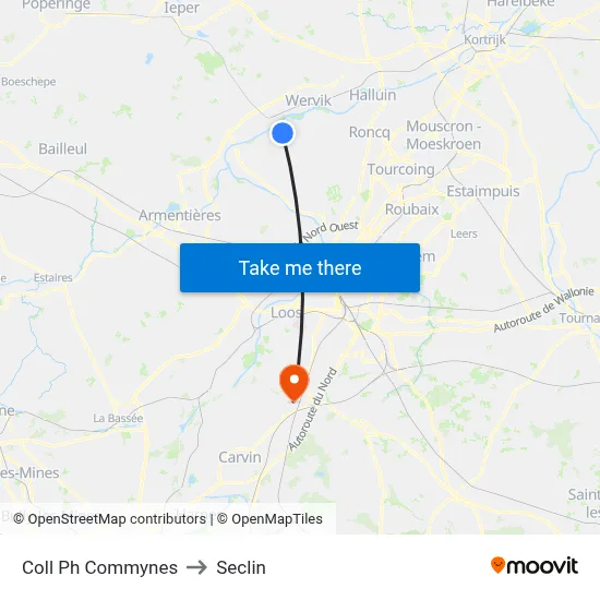 Coll Ph Commynes to Seclin map