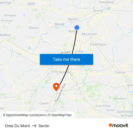 Oree Du Mont to Seclin map