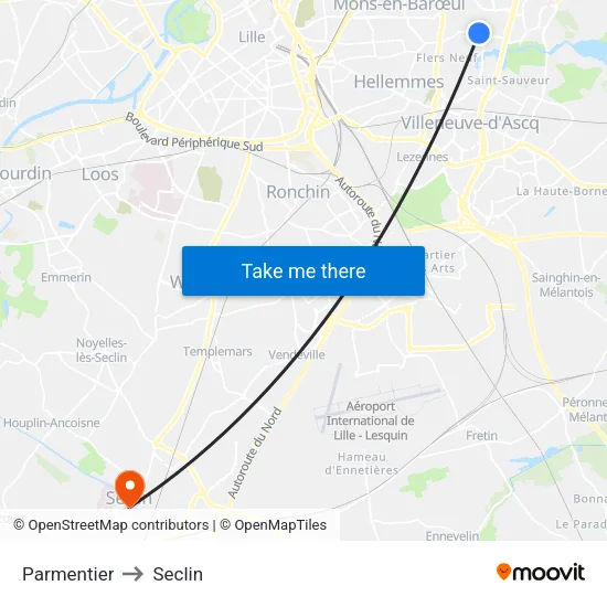 Parmentier to Seclin map