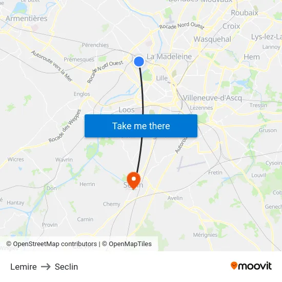 Lemire to Seclin map