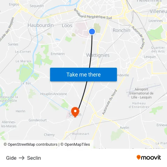 Gide to Seclin map