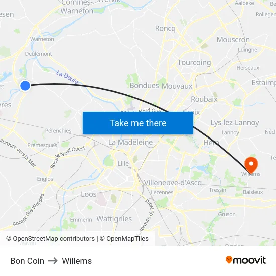 Bon Coin to Willems map