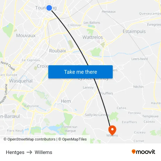 Hentges to Willems map