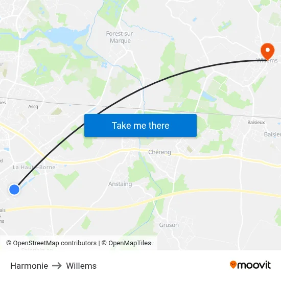 Harmonie to Willems map