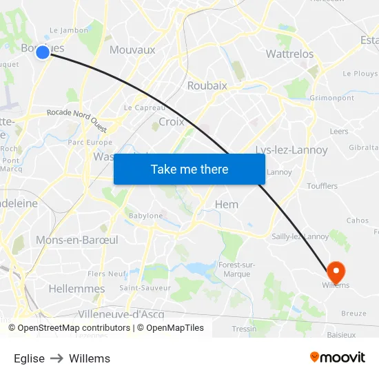 Eglise to Willems map