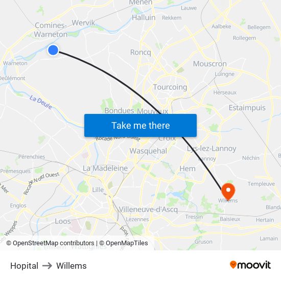 Hopital to Willems map