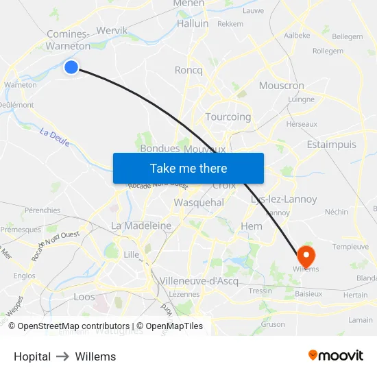 Hopital to Willems map