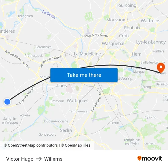 Victor Hugo to Willems map