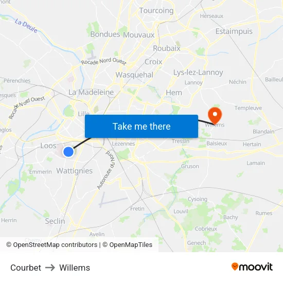 Courbet to Willems map