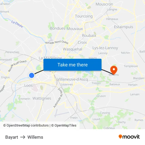 Bayart to Willems map