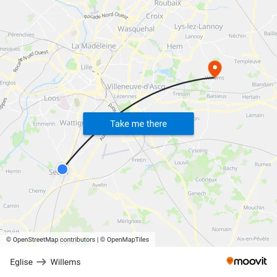 Eglise to Willems map
