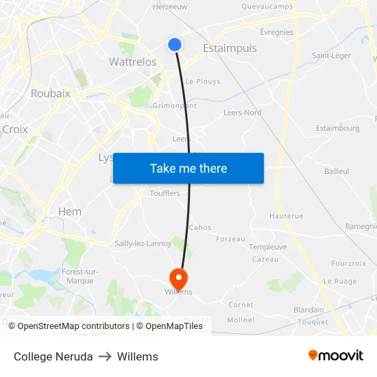 College Neruda to Willems map