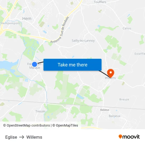 Eglise to Willems map