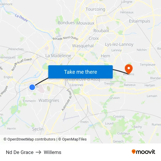 Nd De Grace to Willems map