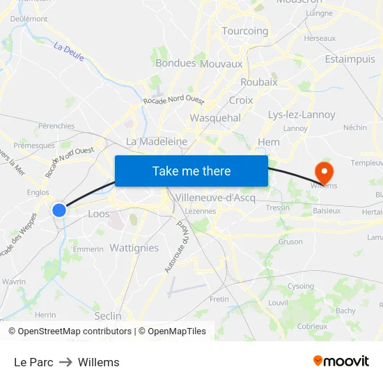 Le Parc to Willems map