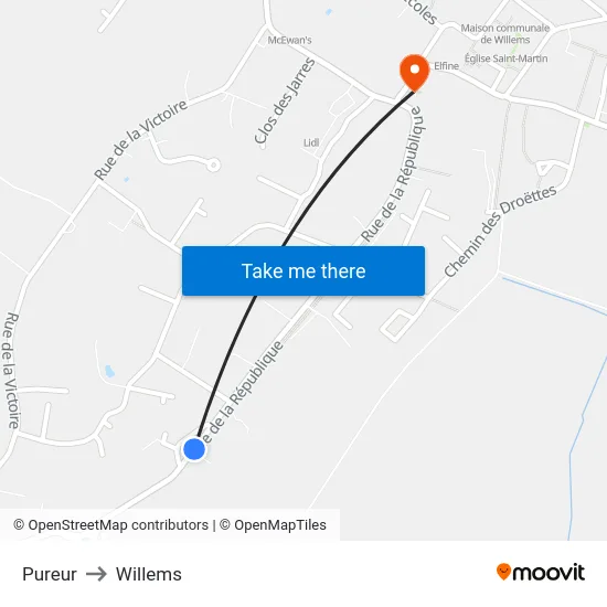 Pureur to Willems map
