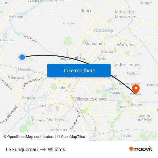 Le Funquereau to Willems map