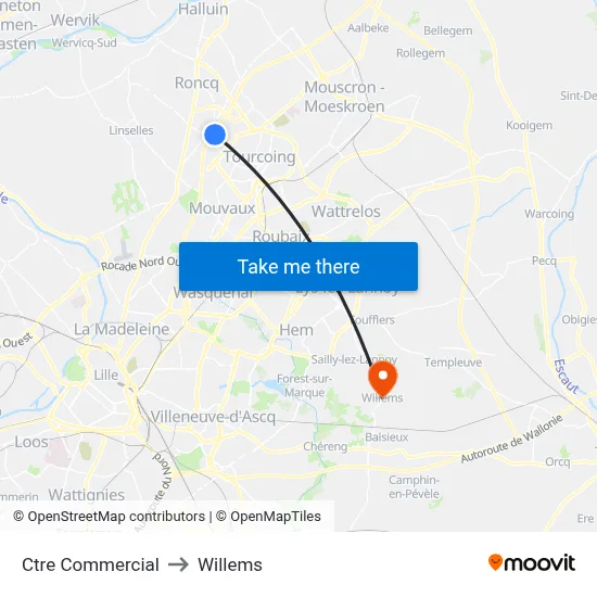 Ctre Commercial to Willems map