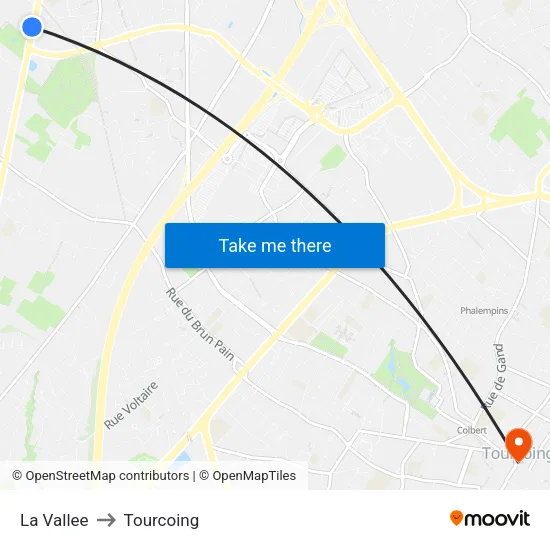 La Vallee to Tourcoing map