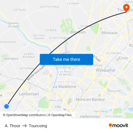 A. Thoor to Tourcoing map