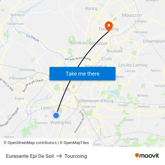 Eurasante Epi De Soil to Tourcoing map