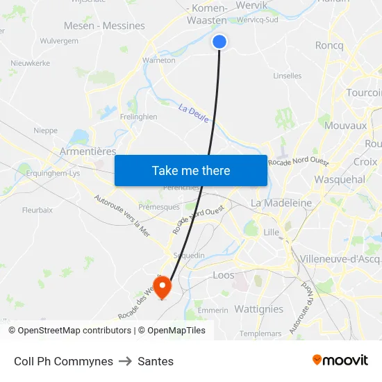 Coll Ph Commynes to Santes map