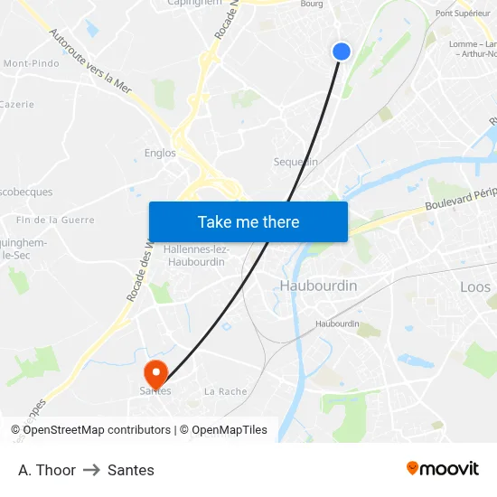 A. Thoor to Santes map