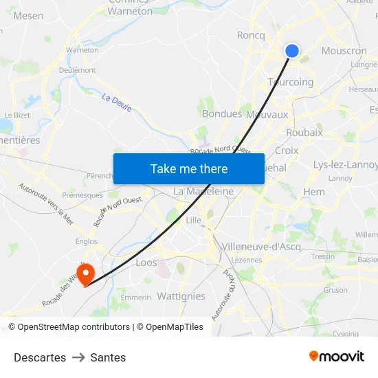 Descartes to Santes map