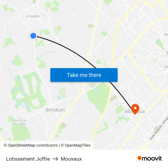 Lotissement Joffre to Mouvaux map