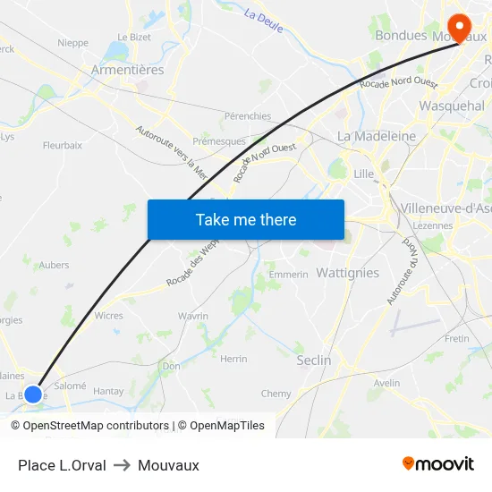 Place L.Orval to Mouvaux map