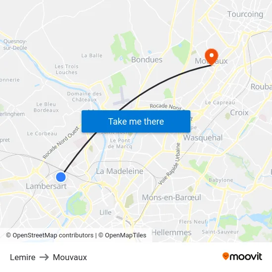Lemire to Mouvaux map