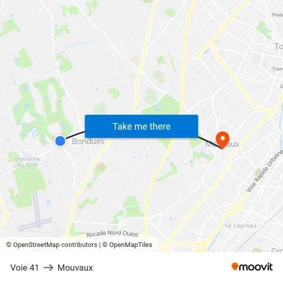 Voie 41 to Mouvaux map