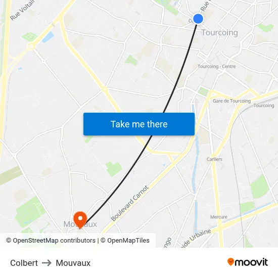 Colbert to Mouvaux map