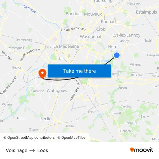 Voisinage to Loos map