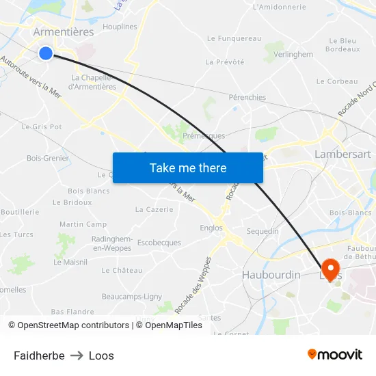 Faidherbe to Loos map