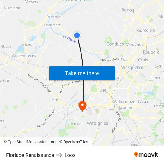 Floriade Renaissance to Loos map
