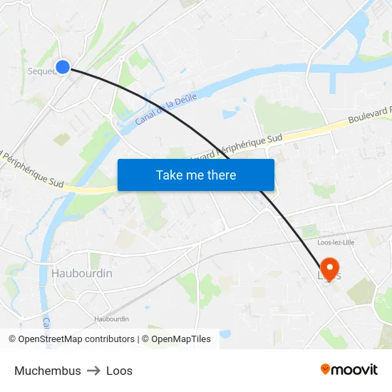 Muchembus to Loos map