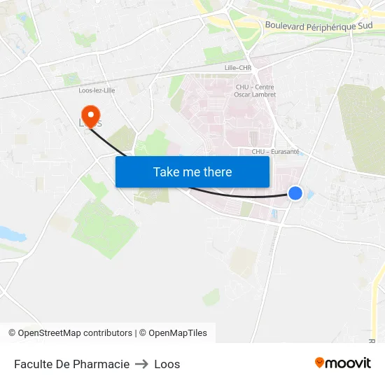 Faculte De Pharmacie to Loos map