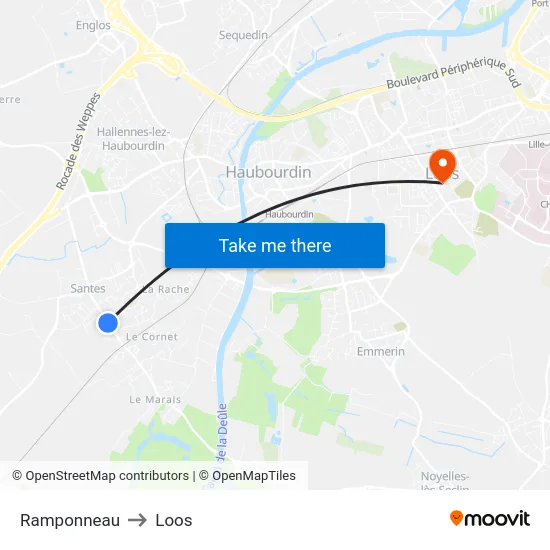 Ramponneau to Loos map