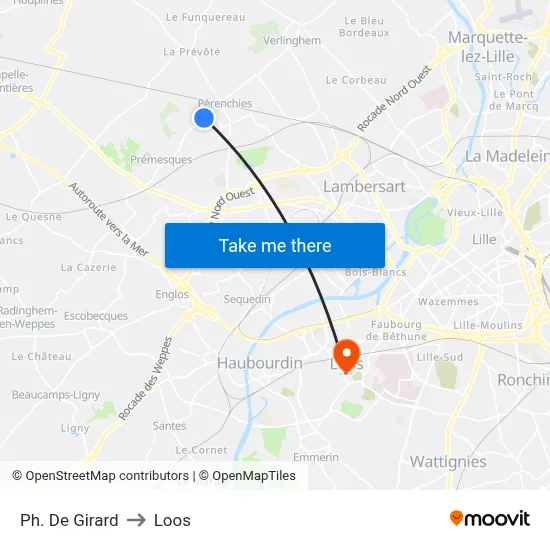 Ph. De Girard to Loos map