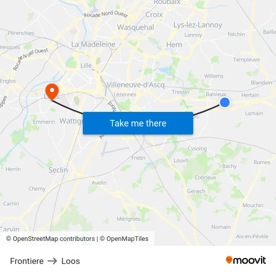 Frontiere to Loos map
