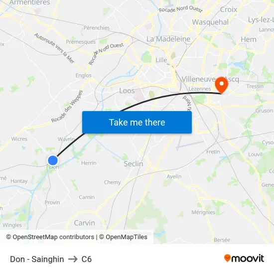 Don - Sainghin to C6 map