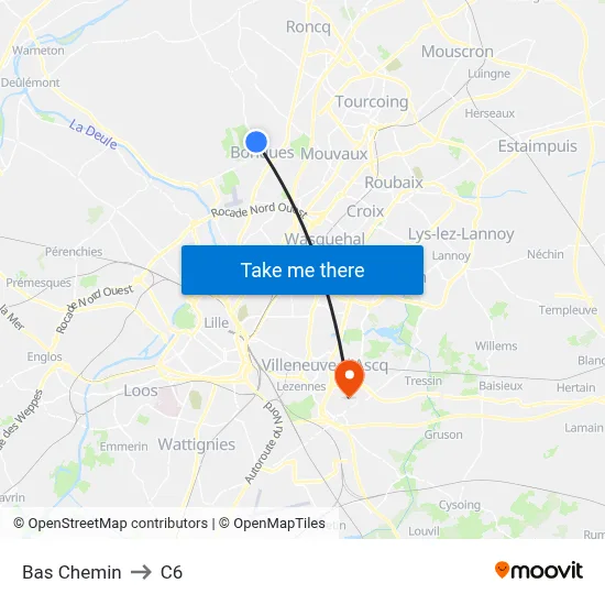 Bas Chemin to C6 map